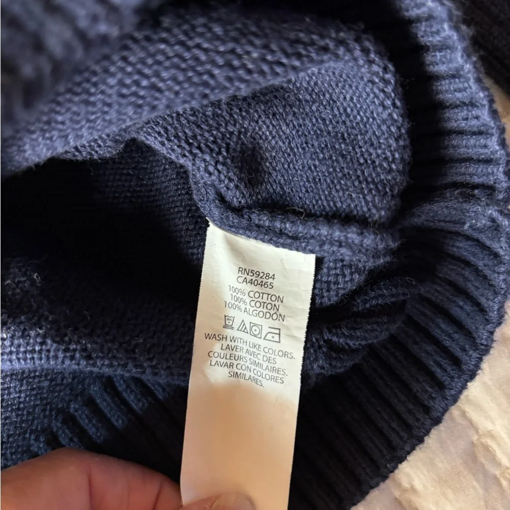 The Children’s Place Boys Navy Blue Fair Isle Shawl Collar Sweater Size 4‎